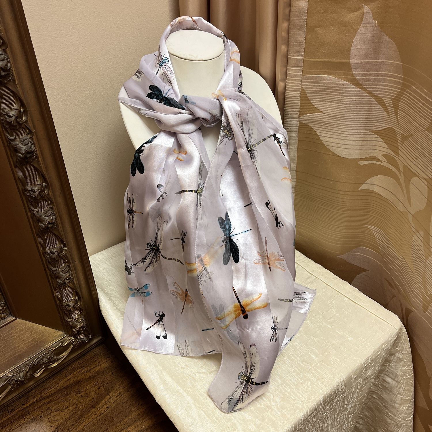 Purple Dragonfly Scarf