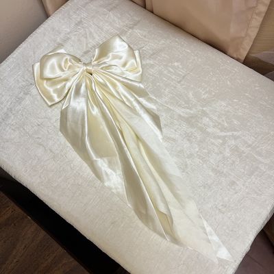 Cream Hair Bow
