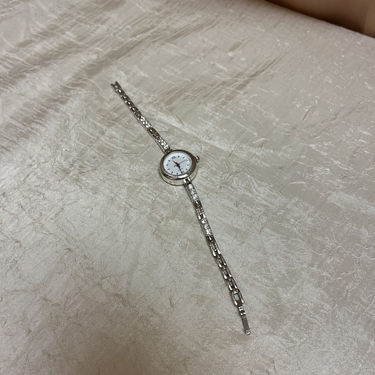 Dainty Silver Sparkle Watch