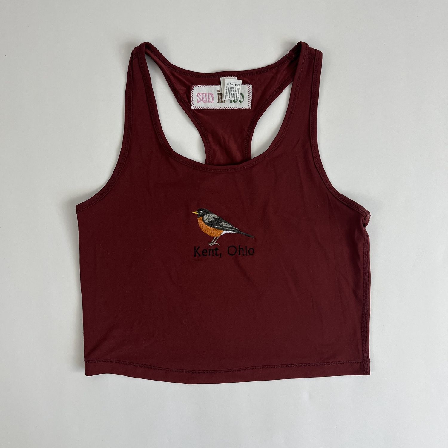 Robin Embroidery, Style: Maroon Tank