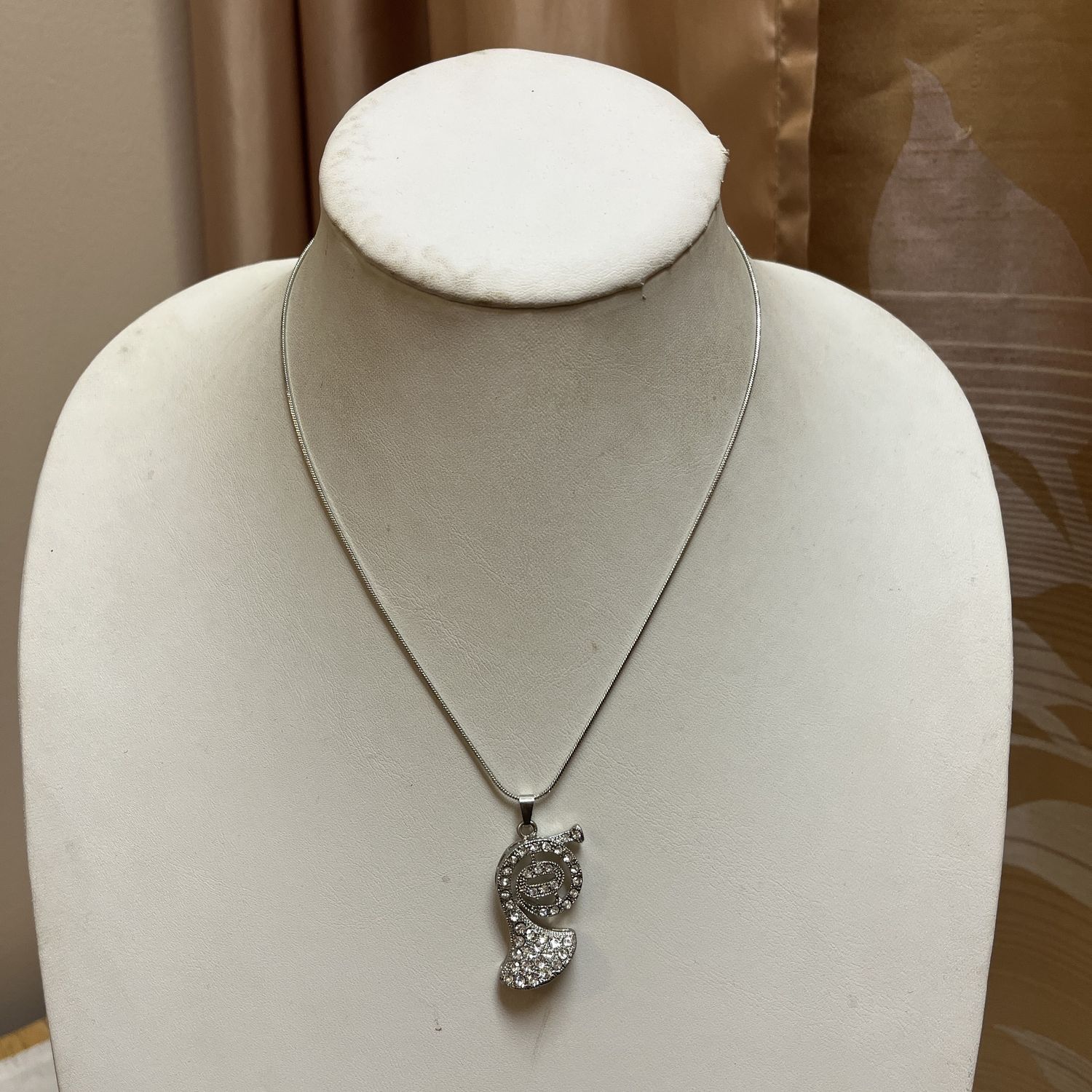 Silver Tuba Necklace