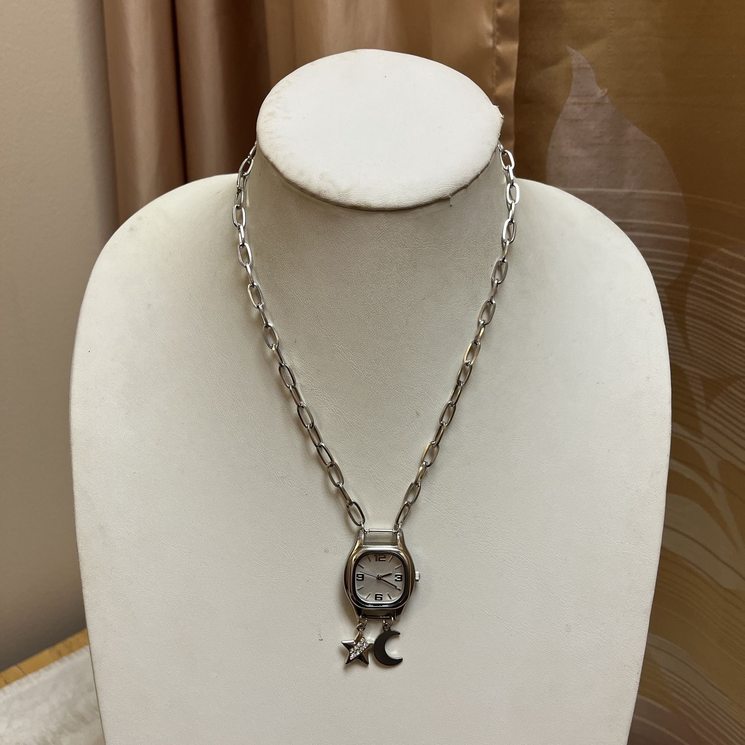 Silver Celestial Watch Necklace