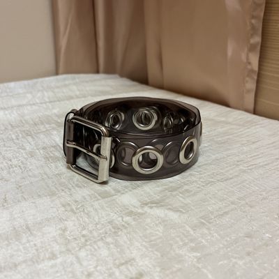 Transparent Silver Studded Belt