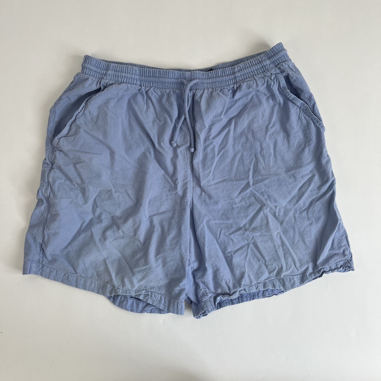 Blue Cotton Shorts