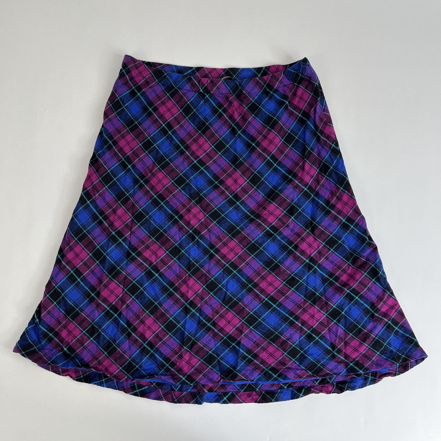 Plaid Midi Skirt