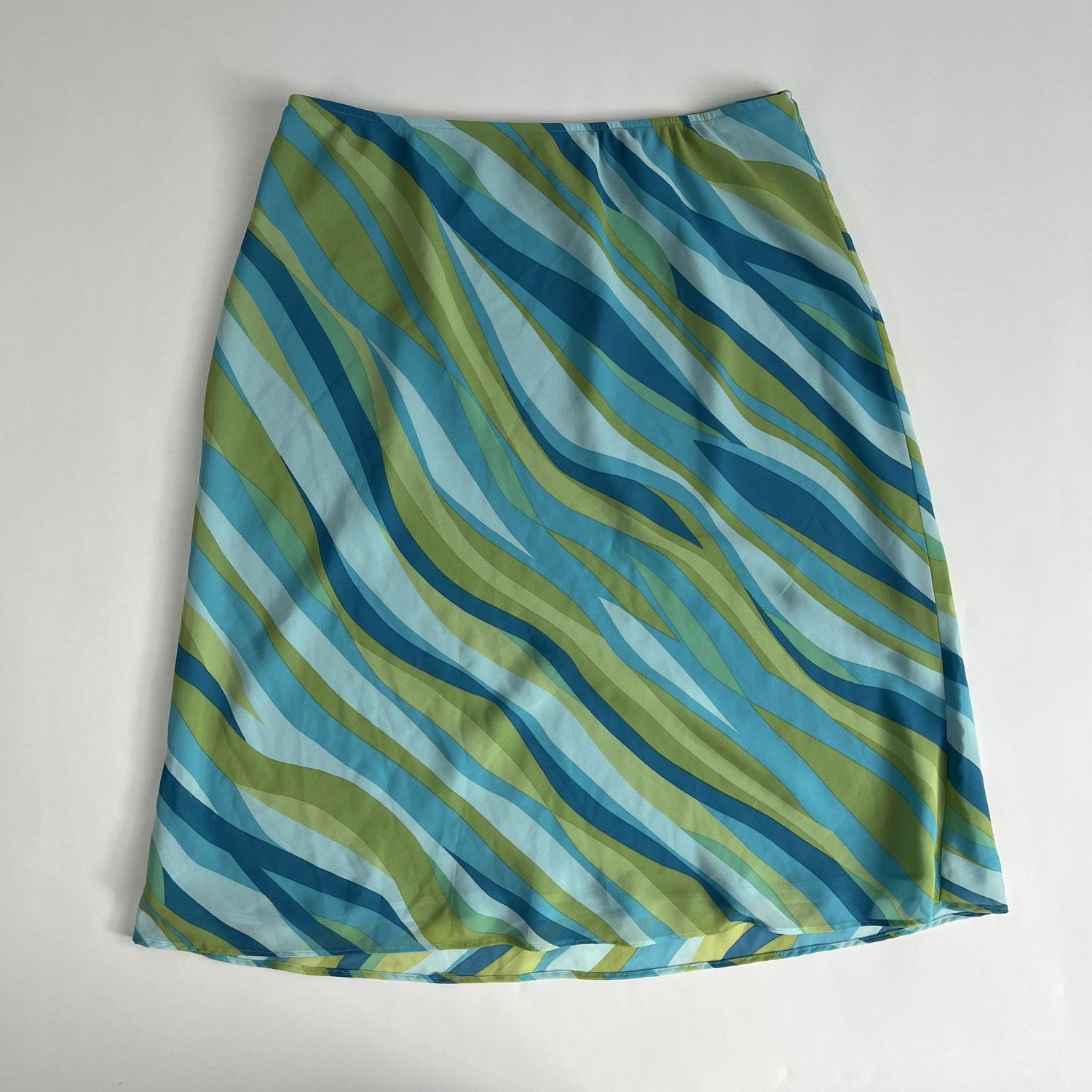 Blue + green Flowy Skirt