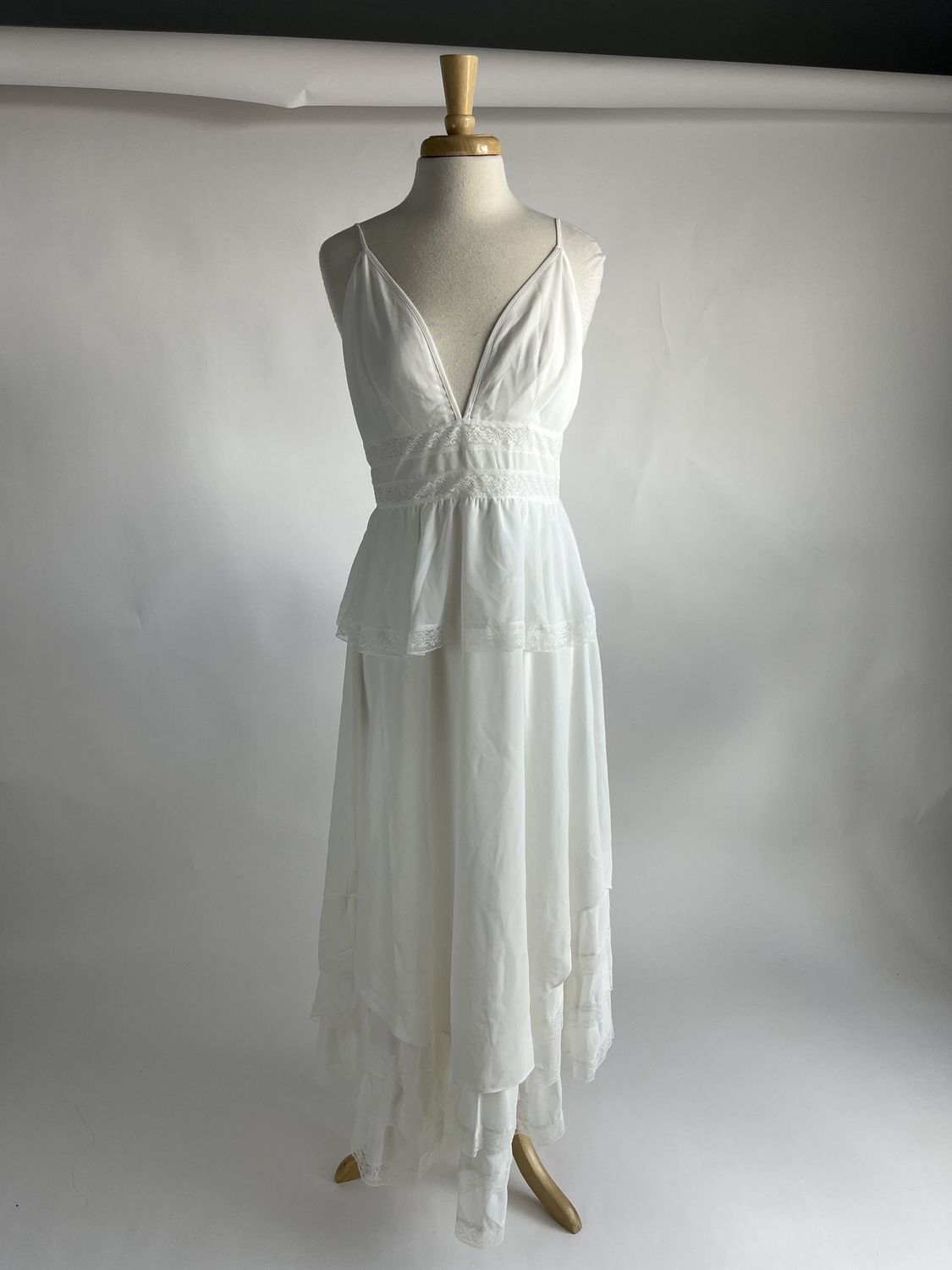 White Ruffled Dress