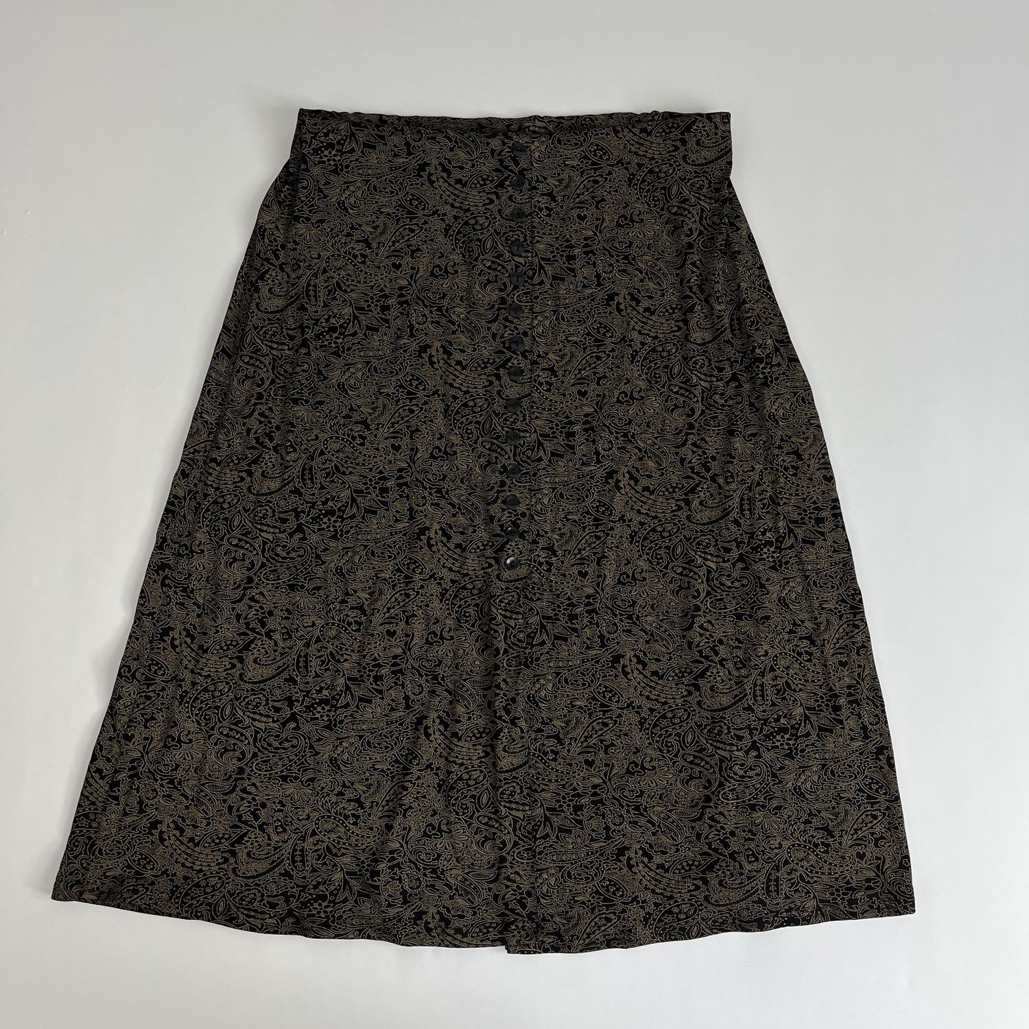 Button up paisley skirt