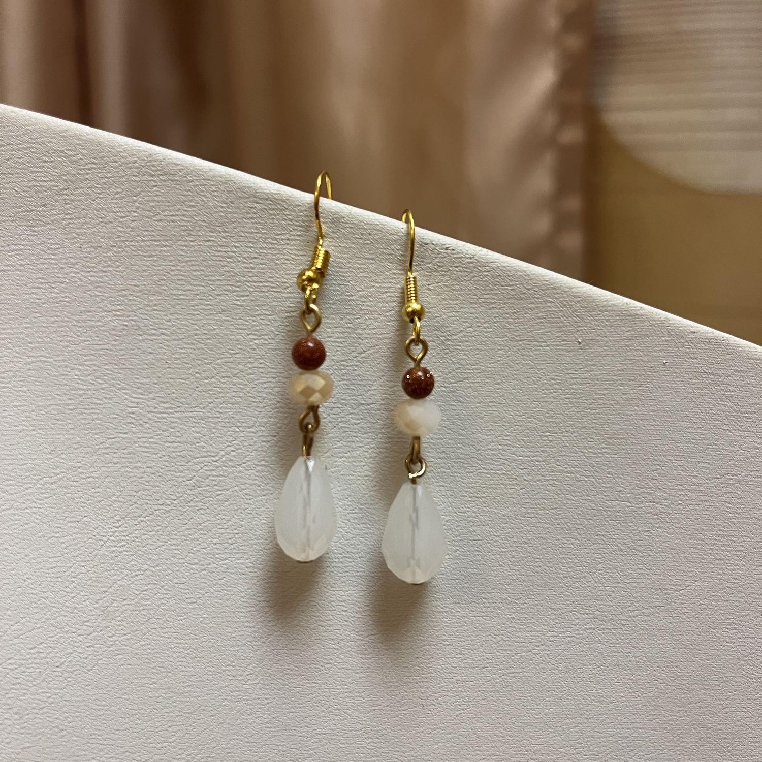 Goldstone Teardrop Earrings