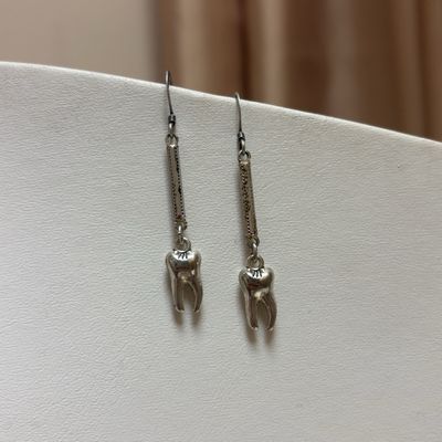 Silver Teeth Earrings
