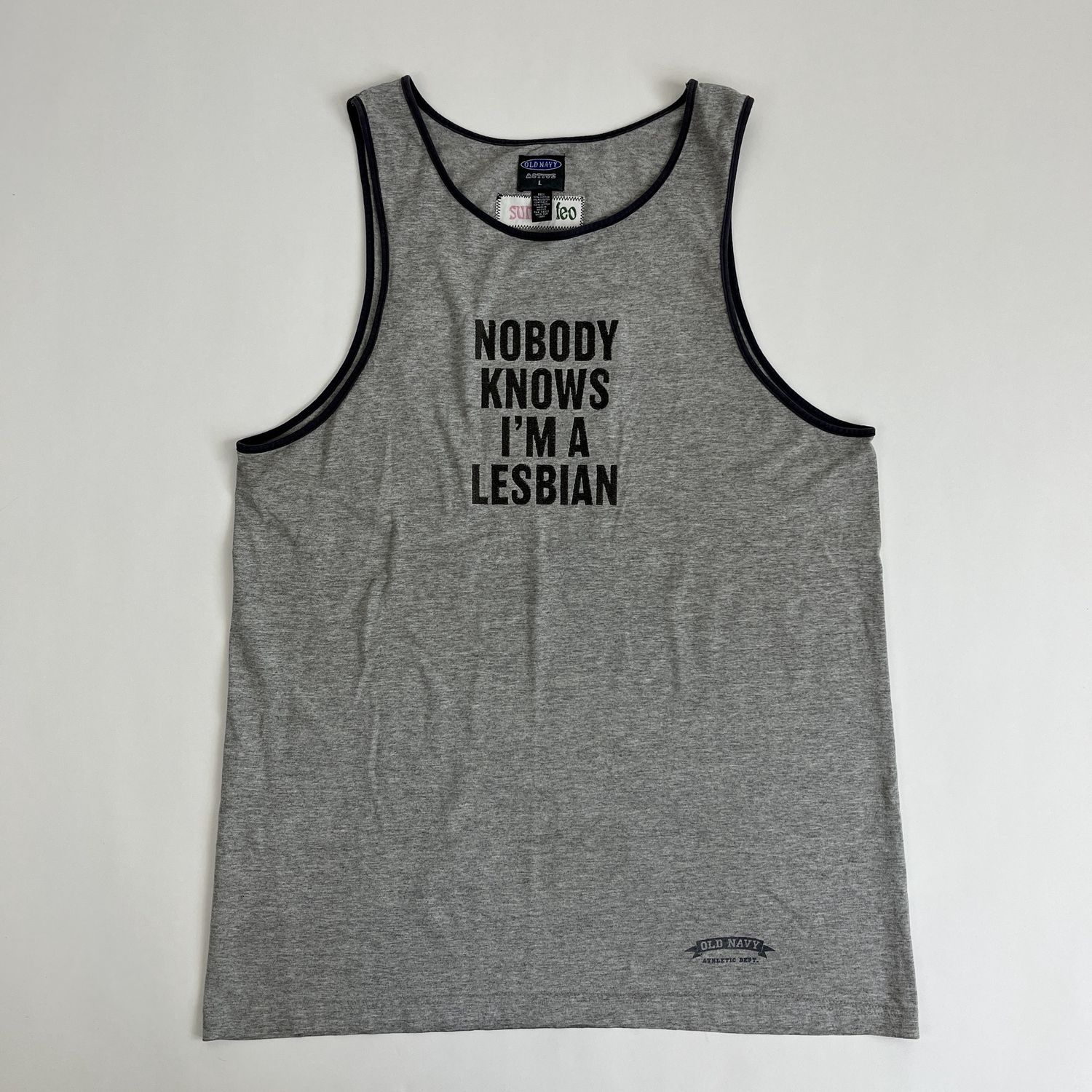 Lesbian Embroidery, Style: Grey Tank