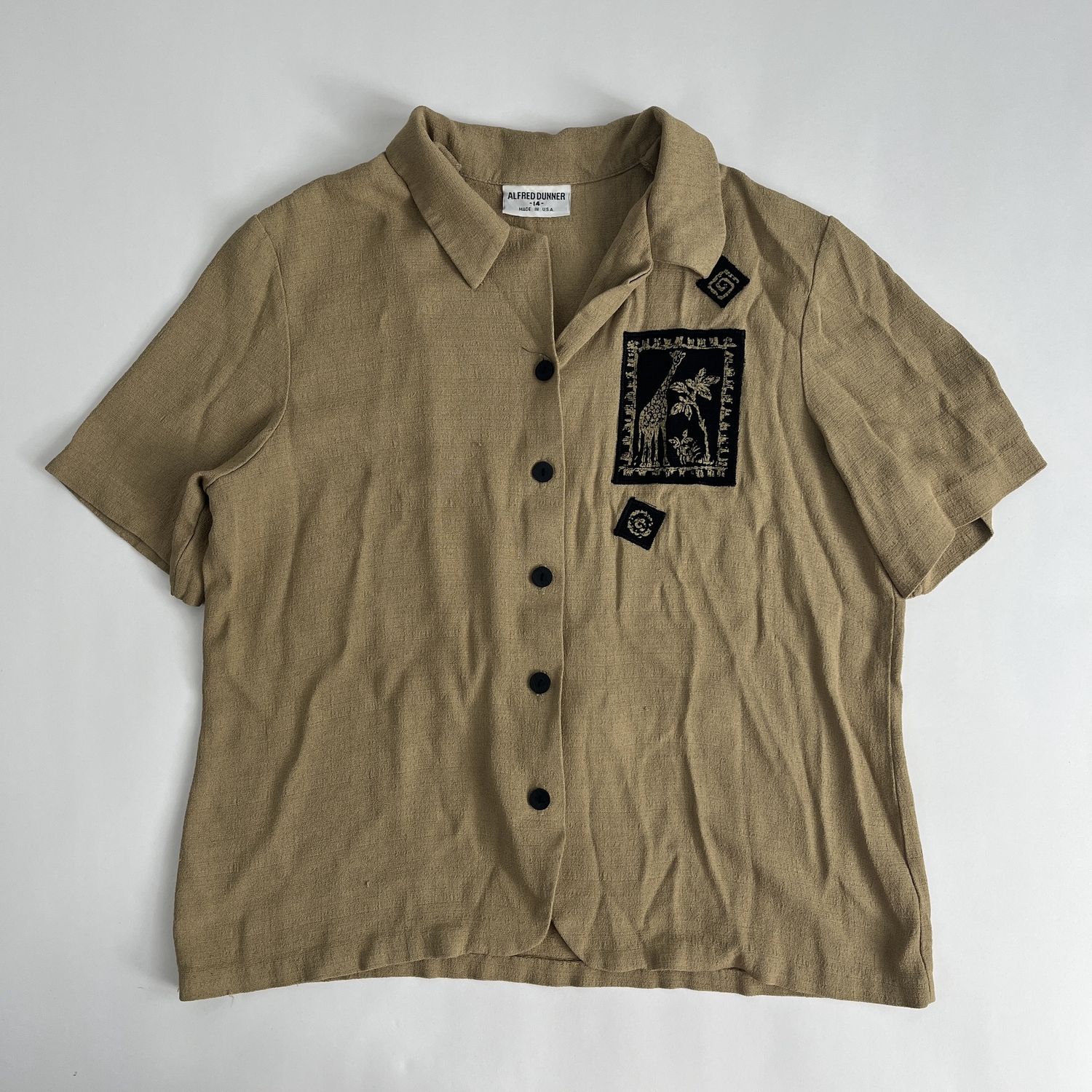 Tan Safari Button Down