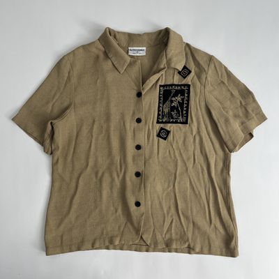 Tan Safari Button Down