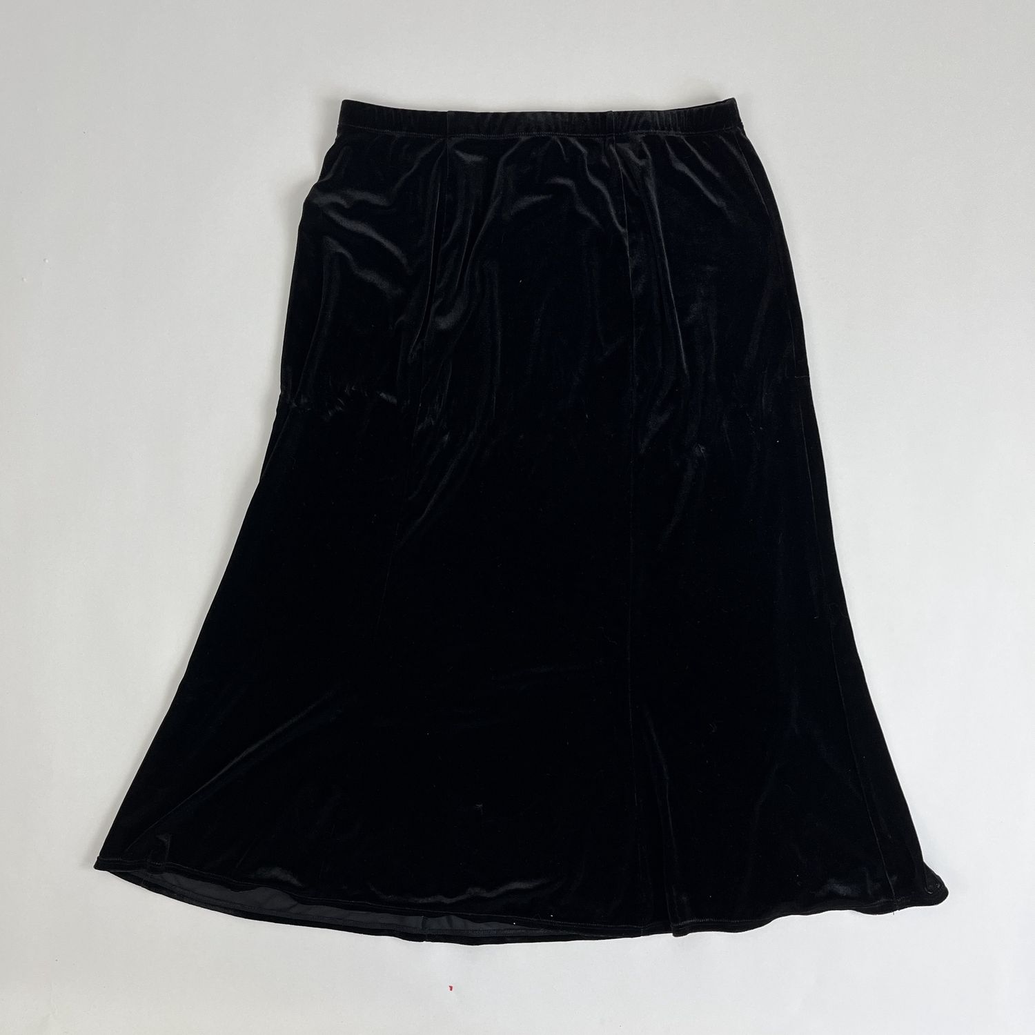Long Black Velvet Skirt