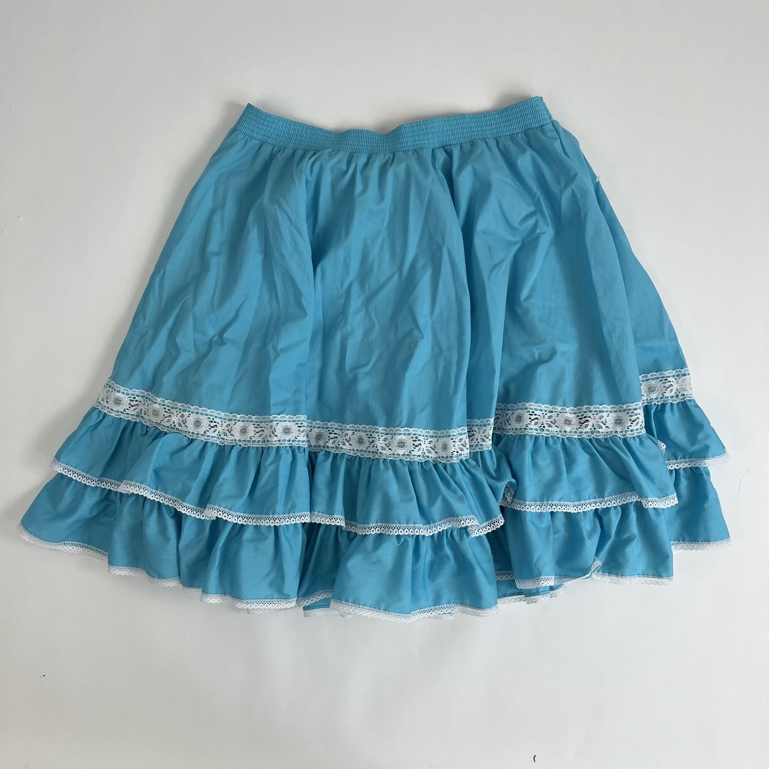 Blue Ruffle Skirt