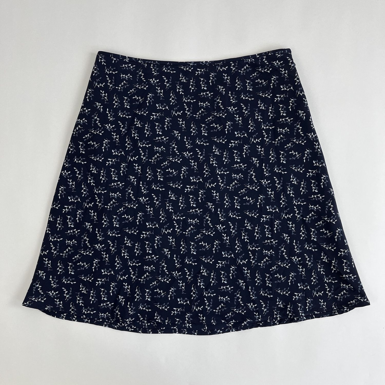 Navy Vine Circle Skirt