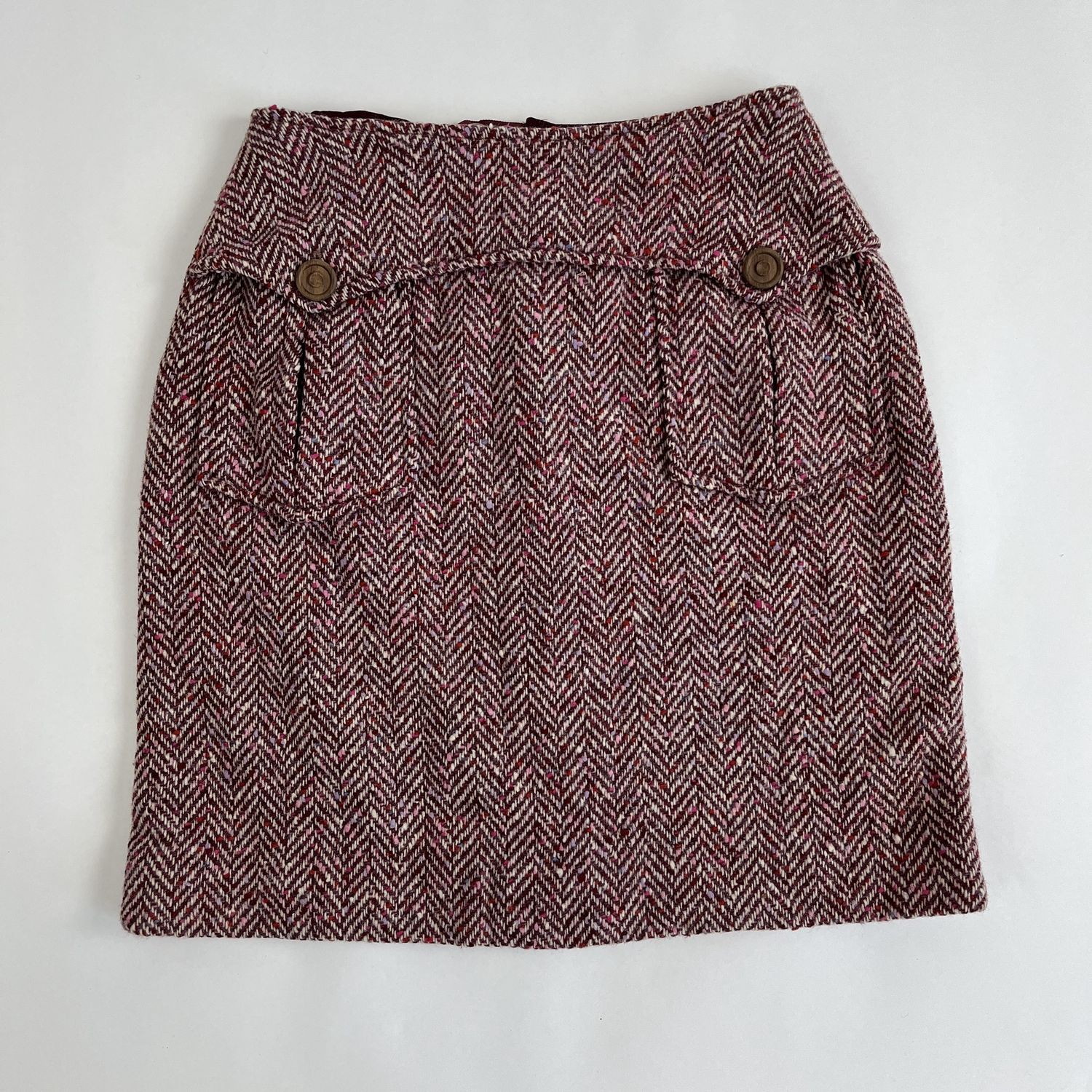 Wool Pocket Pencil Skirt