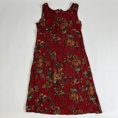Red Specialty Weave Dress