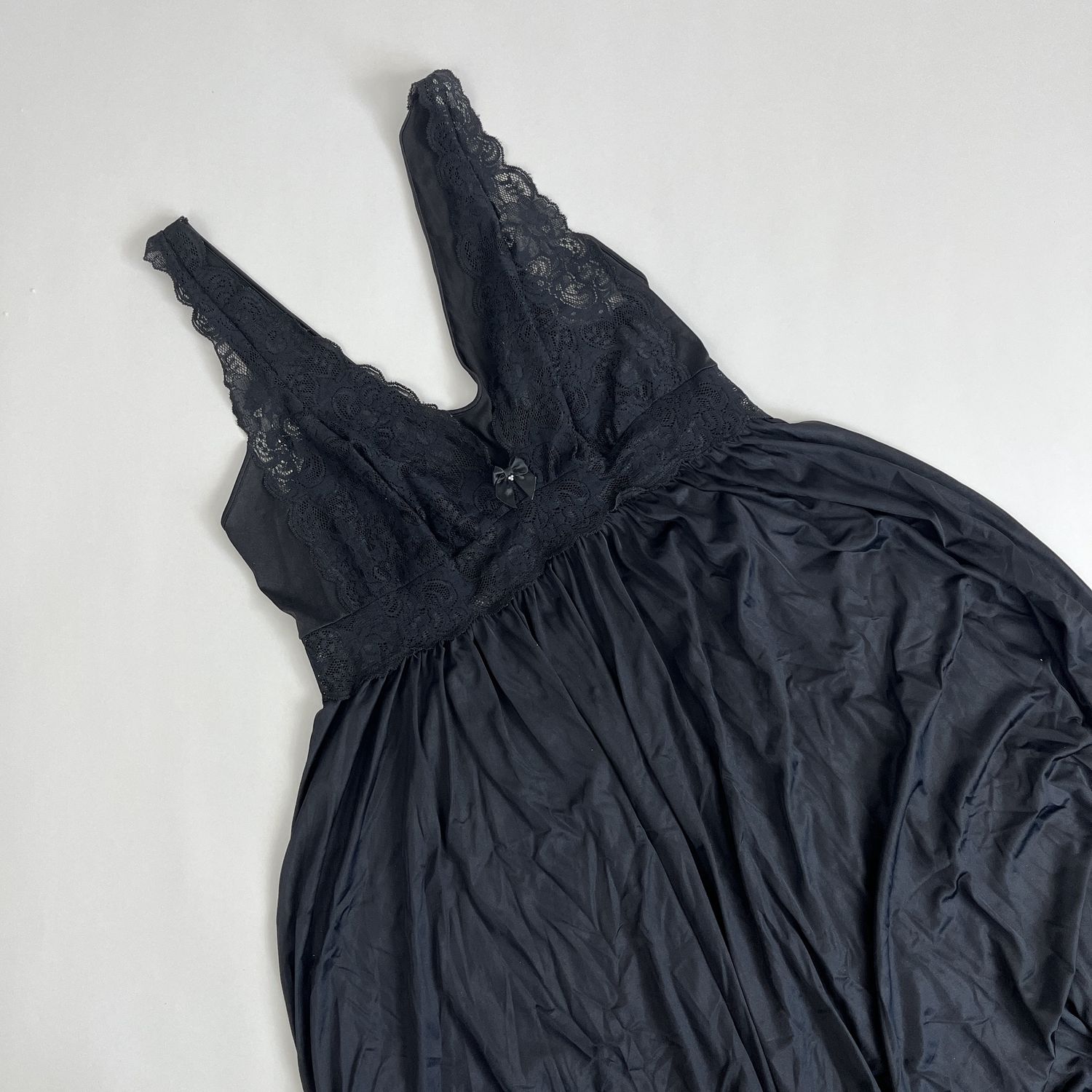 Black Gathered Waist Dress