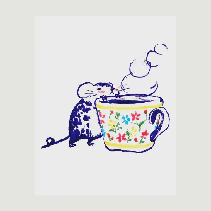 Print- "Mouse &amp; Teacup"