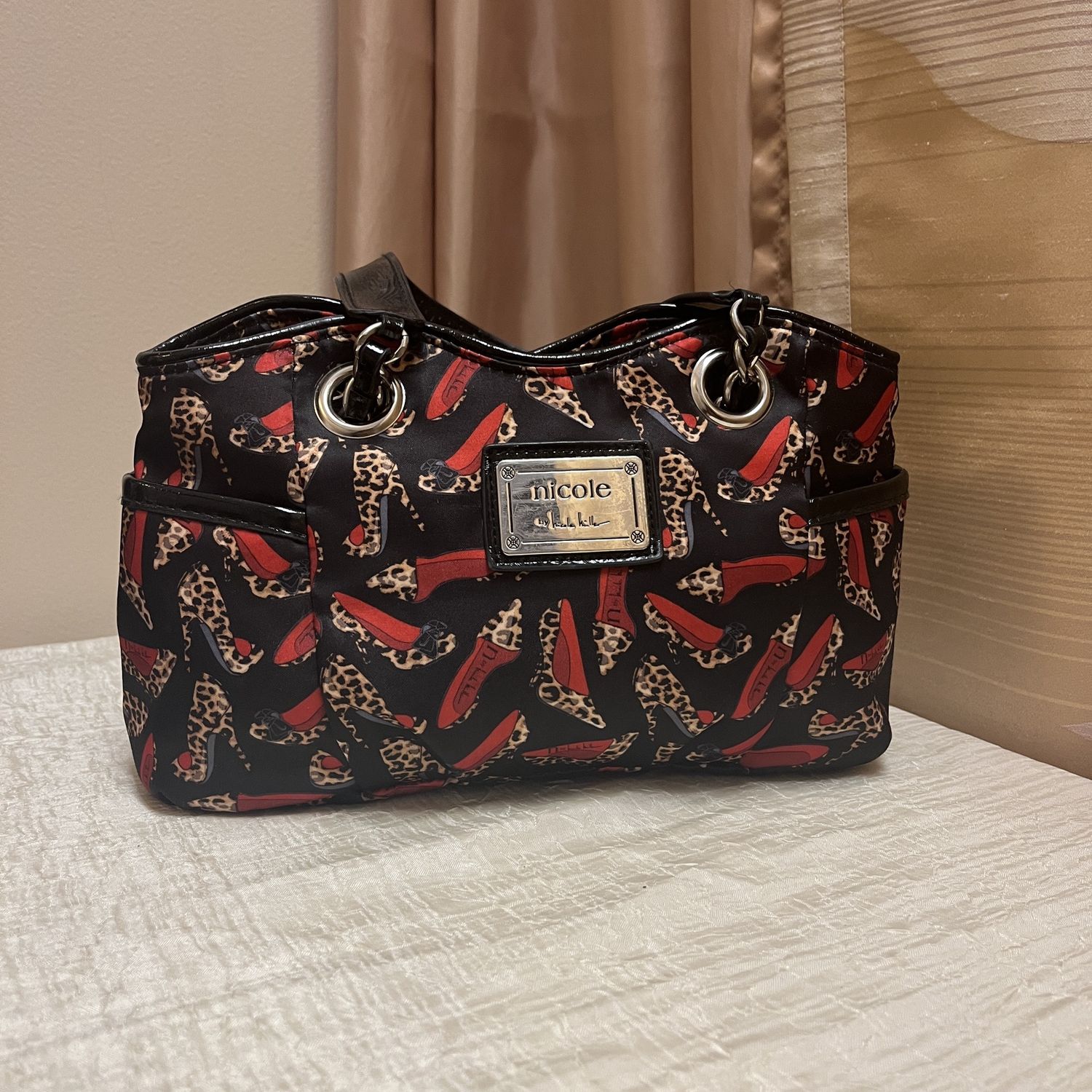 Nicole Leopard Shoe Bag