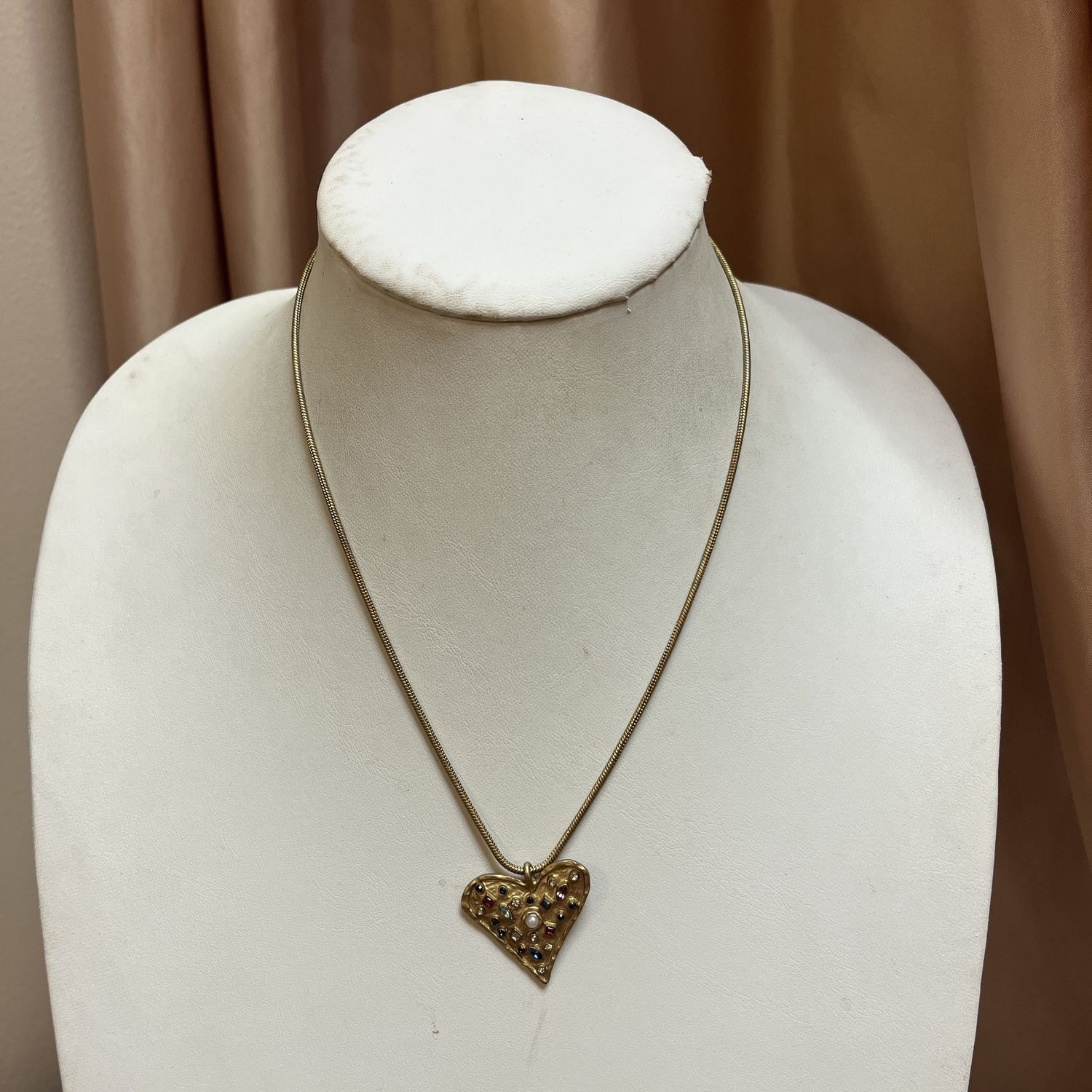 Multi Stoned Heart Necklace