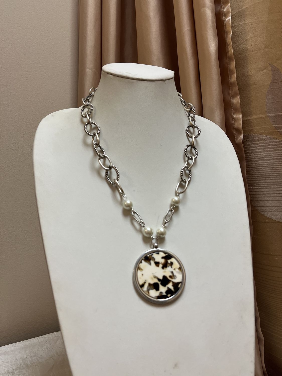 Cow Print Pendant Necklace