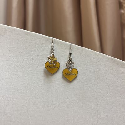 Steelers Heart Earrings