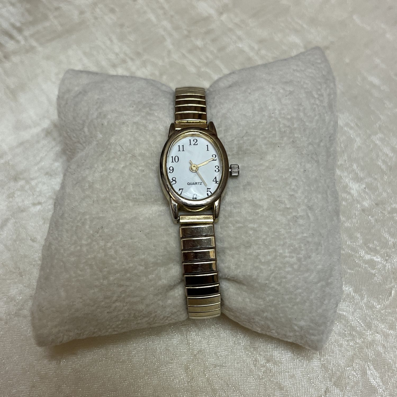 Gold and Silver Oval Face Watch