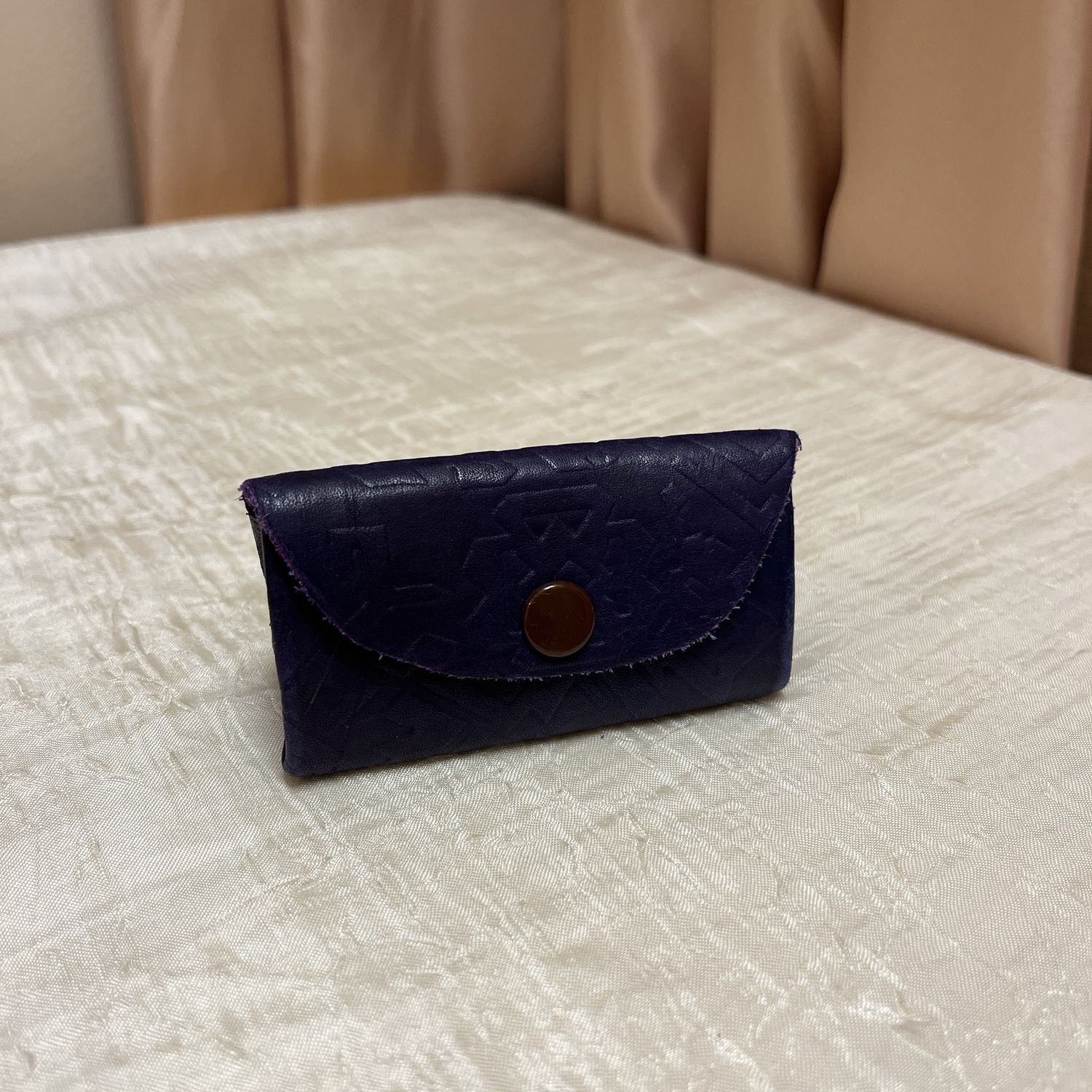 Purple Leather Lipstick Case