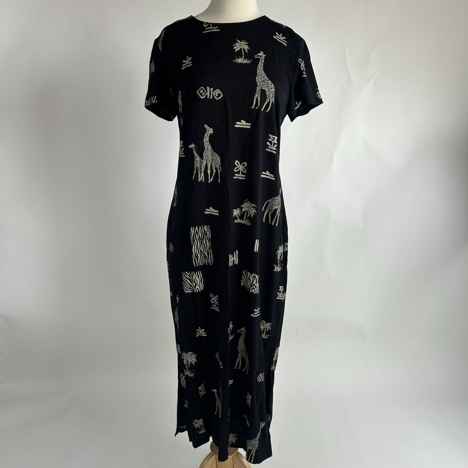 Black giraffe dress