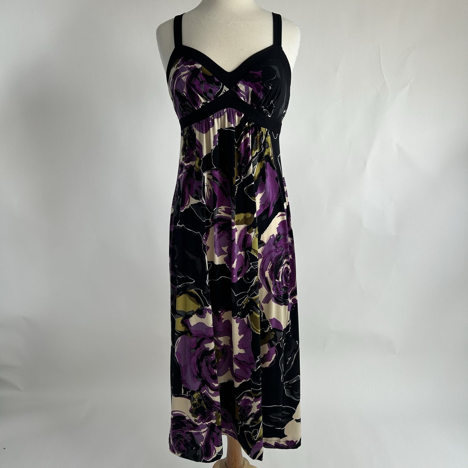 purple rose stretch dress