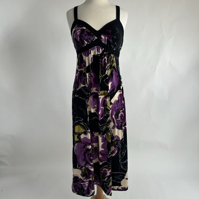 purple rose stretch dress