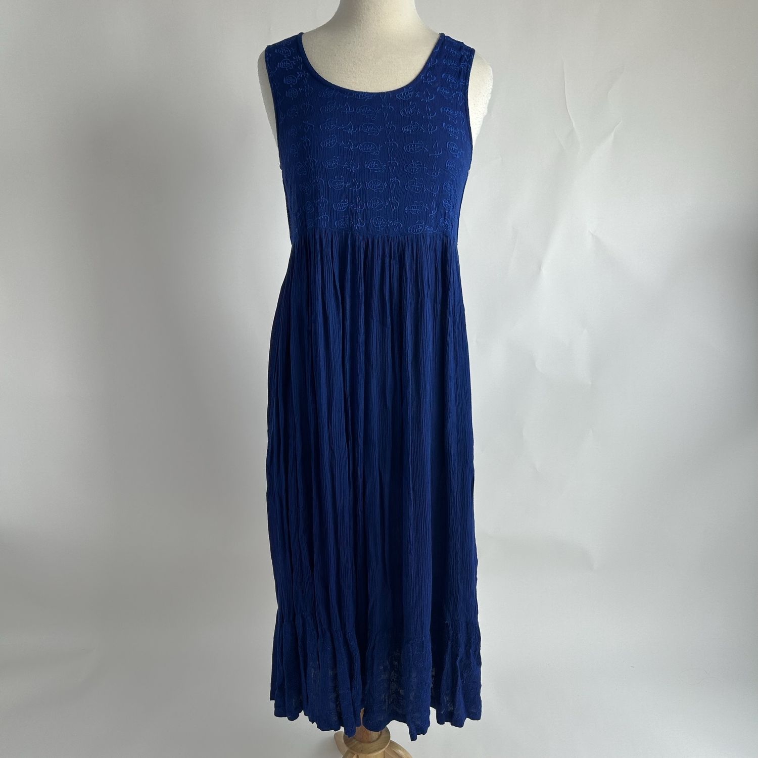 Textured sapphire dress