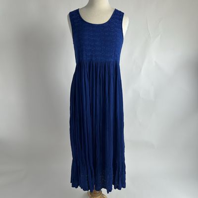 Textured sapphire dress