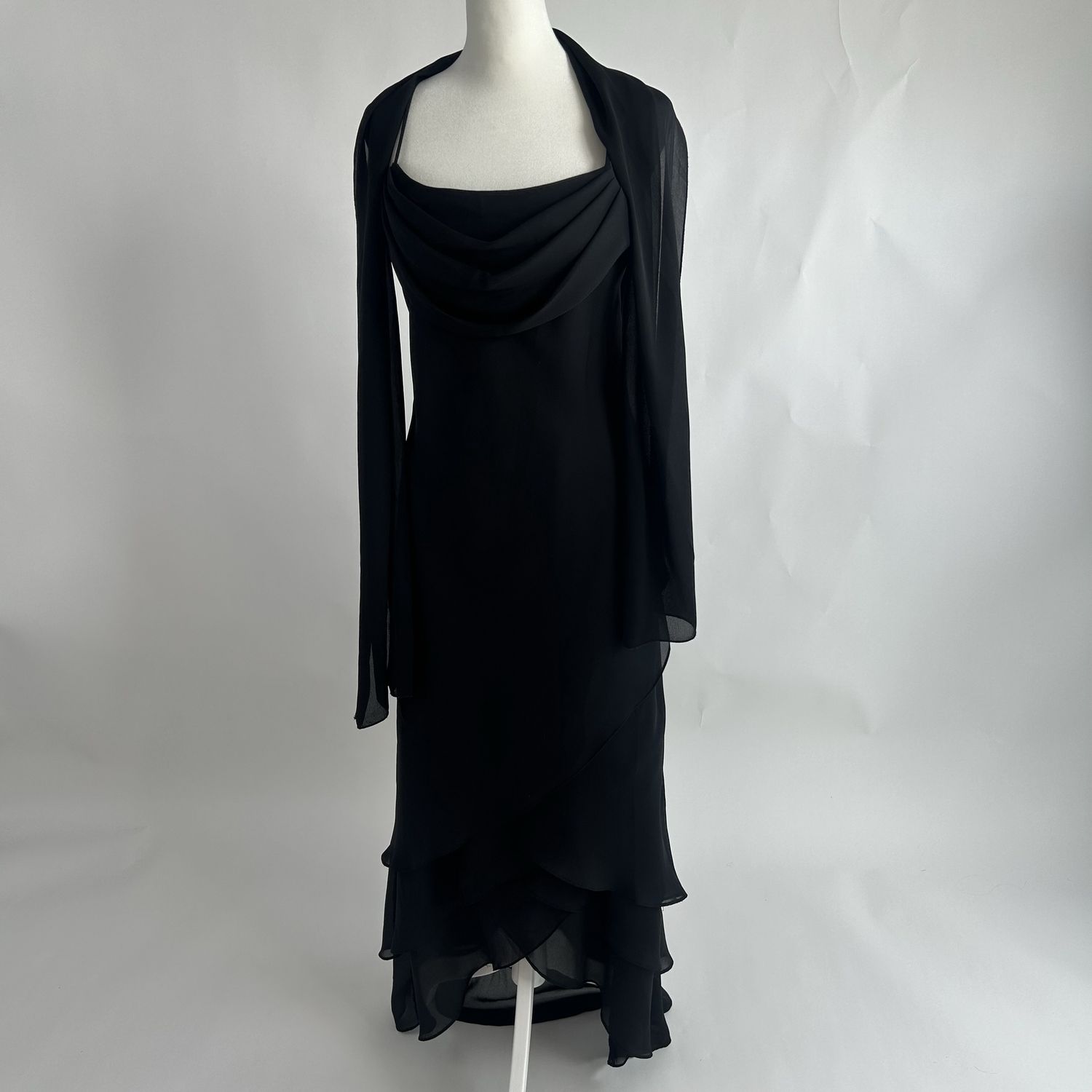 Sleek black gown