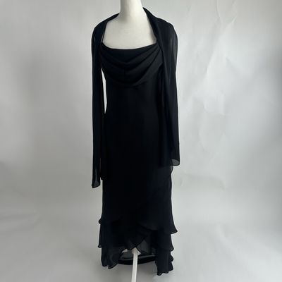 Sleek black gown
