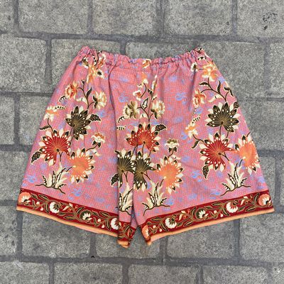 Orange Printed Jorts
