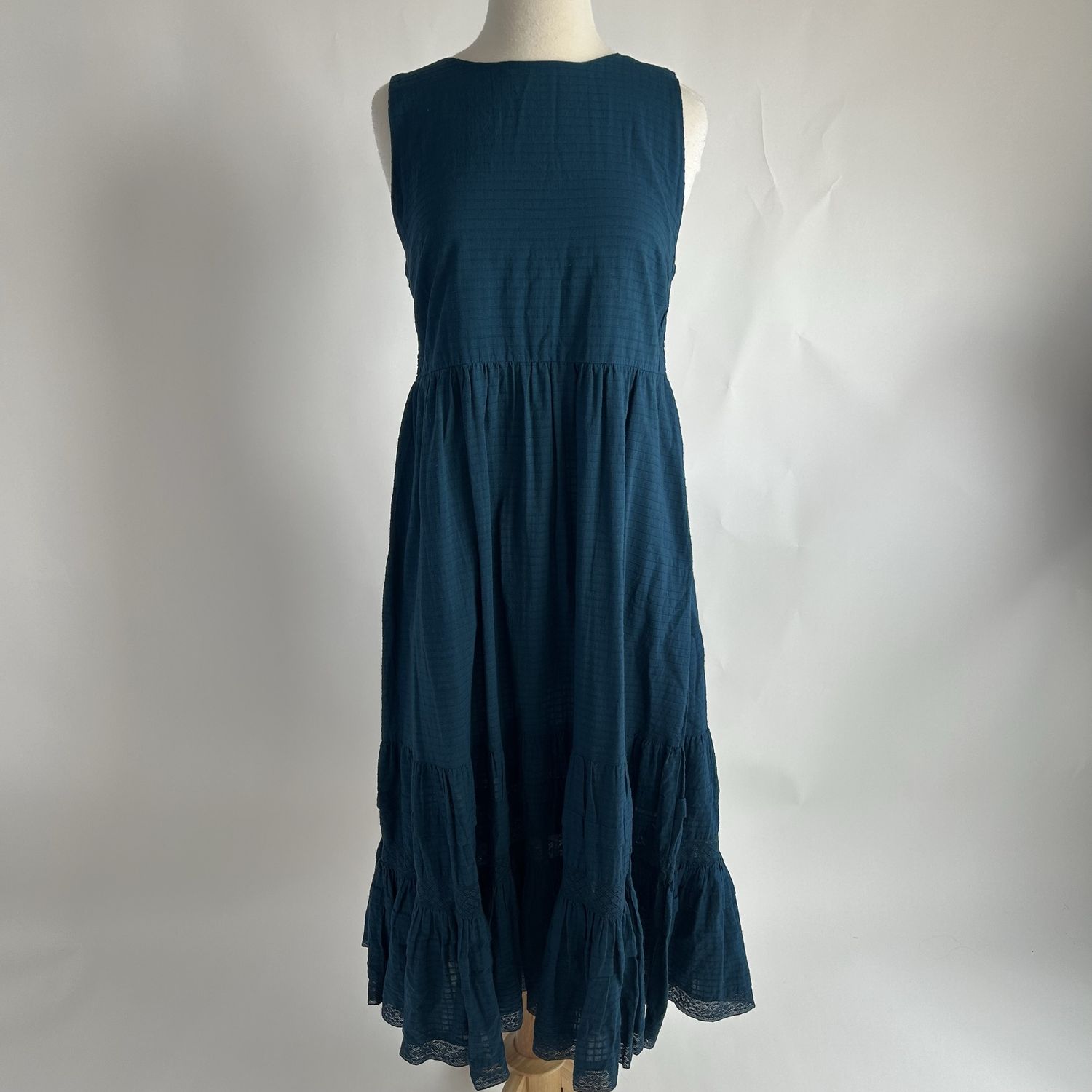 Teal cotton cottage dress