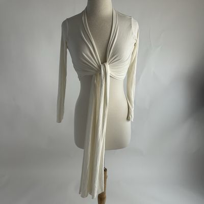 Cream wrap shirt