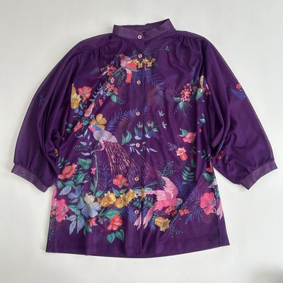 Purple bird shirt
