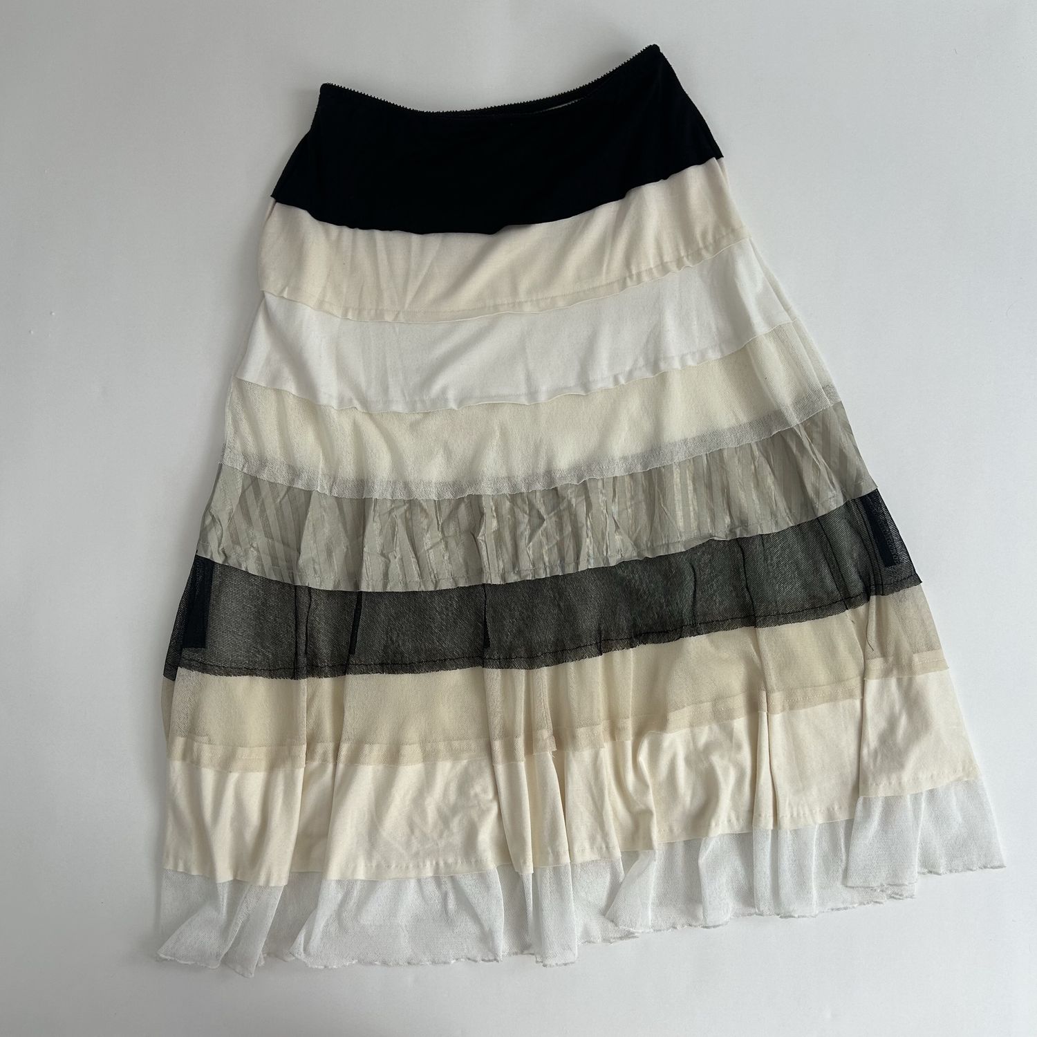 Tiered neutral skirt