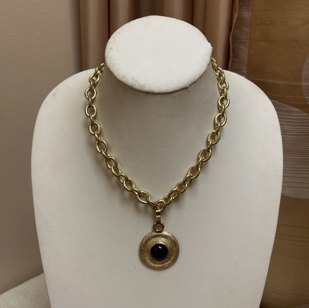 Black Eye Shield Necklace