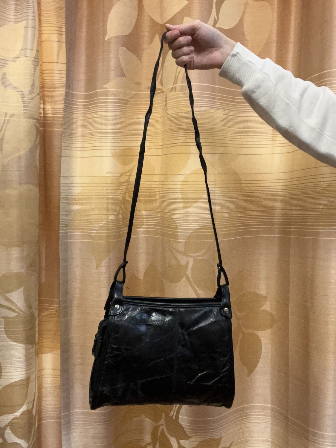 black patchwork bag
