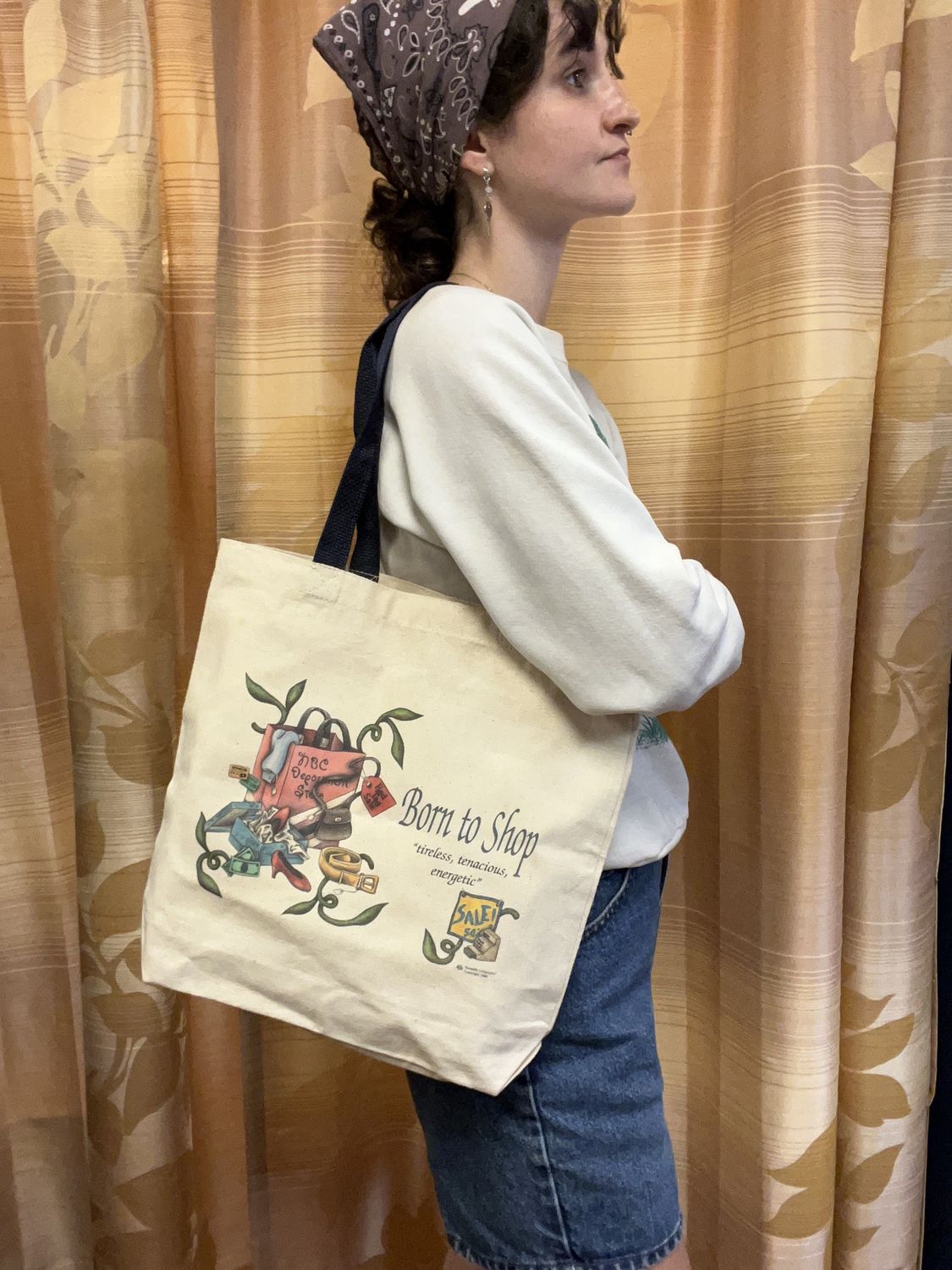 born to shop tote