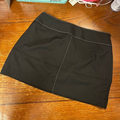 black stitch skirt