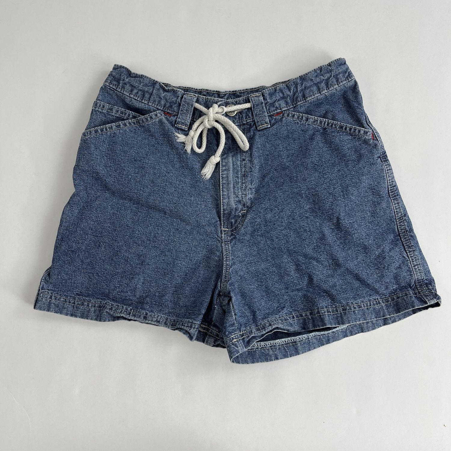 Tie Denim Shorts