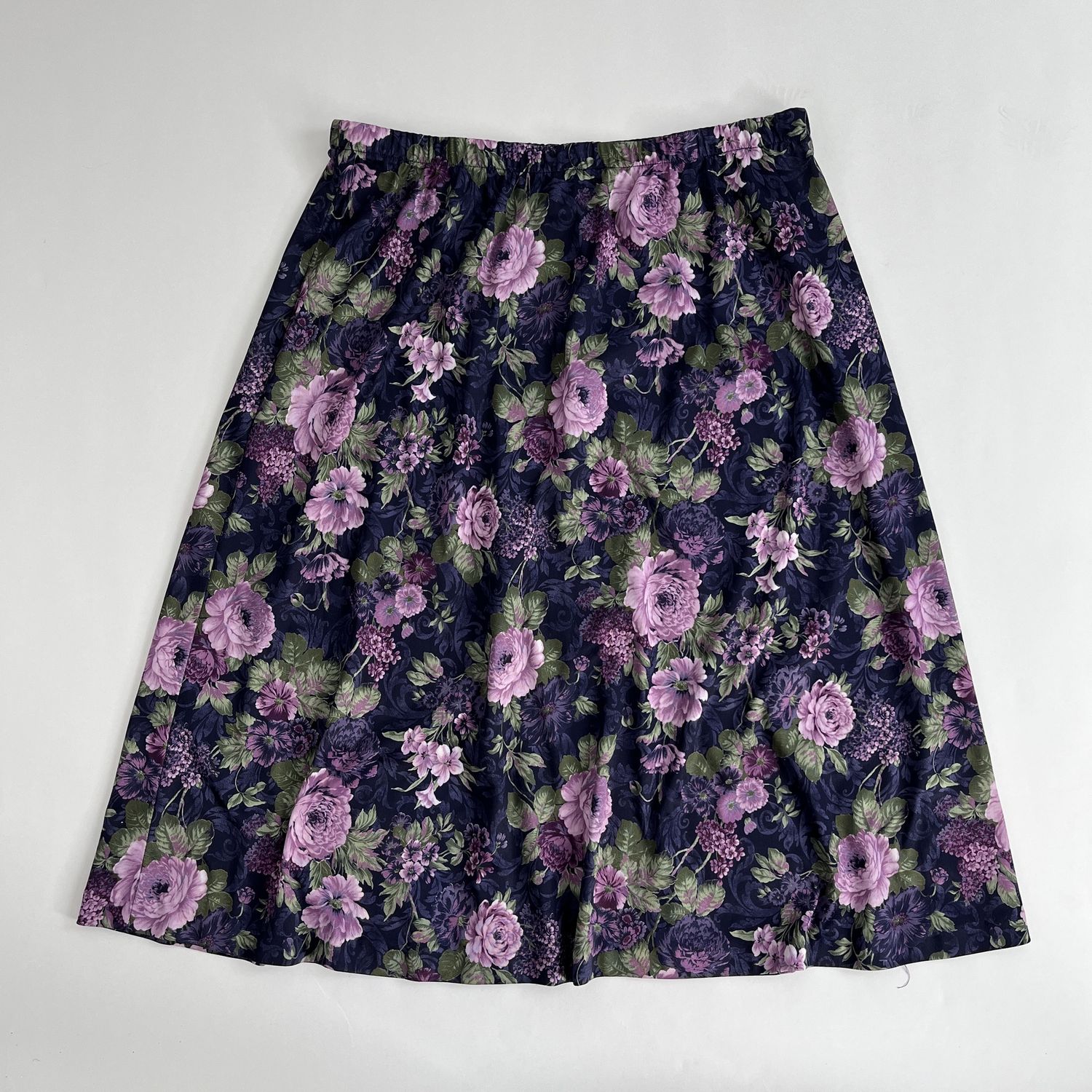 Purple Floral Skirt
