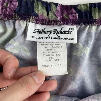 Purple Floral Skirt