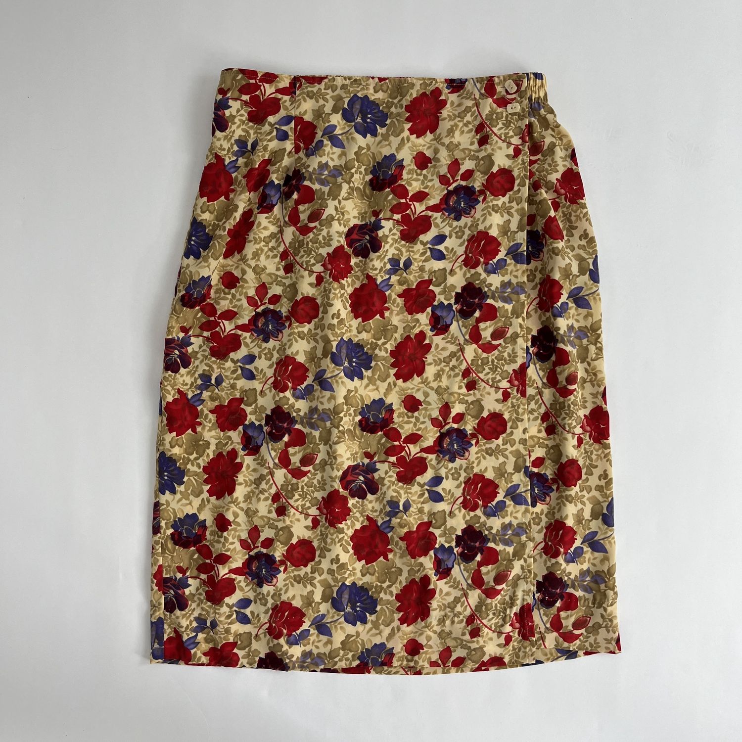 Tan Flower Wrap Skirt